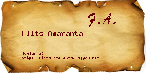 Flits Amaranta névjegykártya